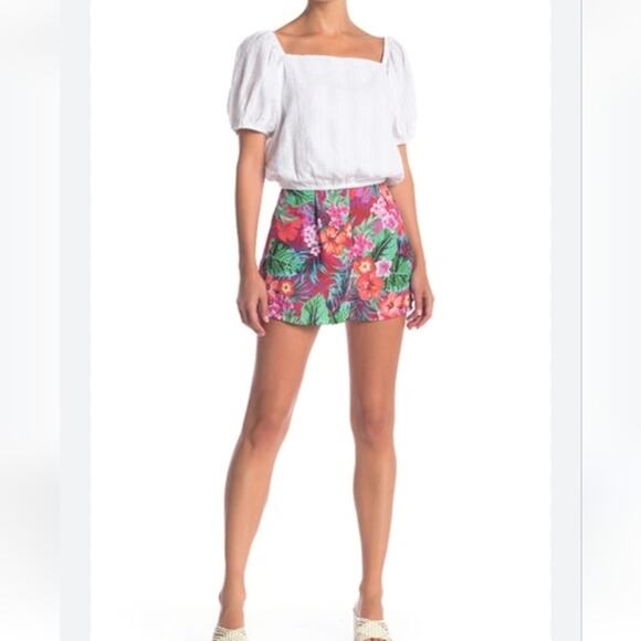 Show Me Your Mumu Sawyer Shorts Pink Floral Aloha Print size Small - Picture 2 of 6